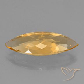 5.22克拉天然黄水晶，榄尖形，VVS