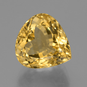 10.25克拉天然金色黄水晶，梨形，13.9×13.5毫米，VVS