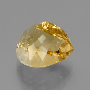 10.25克拉天然金色黄水晶，梨形，13.9×13.5毫米，VVS