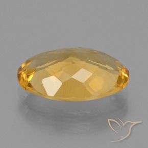 4.33克拉天然黄水晶，椭圆形，VVS-VS
