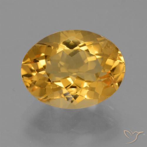 4.42ct 天然 深金橙色 黄水晶, 椭圆形, VS