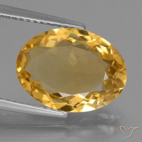 4.63ct 天然 深金色 黄水晶, 椭圆形, VVS