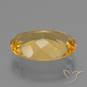 4.42克拉天然黄水晶，椭圆形，VVS