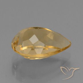 4.45克拉天然黄水晶，梨形，VVS-VS