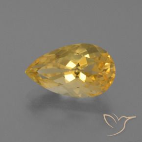 4.32克拉天然黄水晶，梨形，VVS