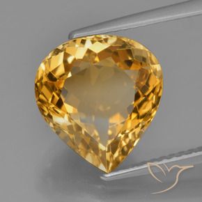 4.78克拉天然黄水晶，梨形，VVS-VS