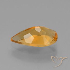 2.92克拉天然黄水晶，梨形，VVS-VS