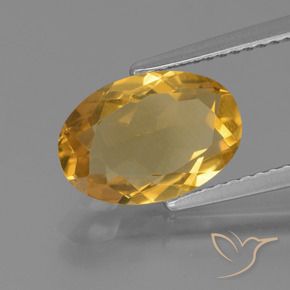 2.51克拉天然黄水晶，椭圆形，VVS-VS