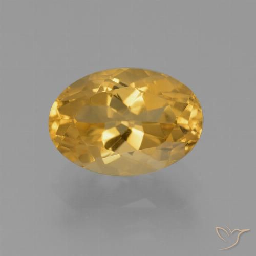 2.63ct 天然 中深金色 黄水晶, 椭圆形, VVS-VS