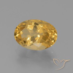 2.63克拉天然黄水晶，椭圆形，VVS-VS