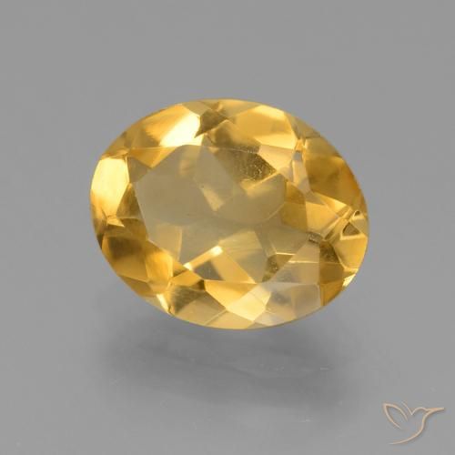 2.93克拉天然黄水晶，椭圆形，VVS-VS