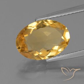 2.49克拉天然黄水晶，椭圆形，VVS-VS