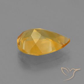 3.06克拉天然黄水晶，梨形，VVS-VS