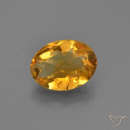 1.89ct 天然 深橙金 黄水晶, 椭圆形, VVS-VS