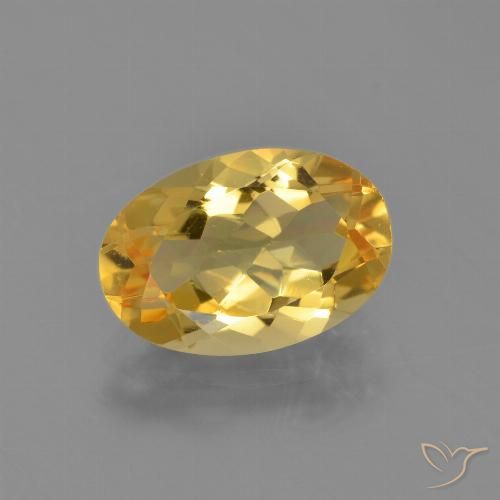 2.55ct 天然 金色 黄水晶, 椭圆形, VVS-VS