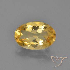 2.55克拉天然黄水晶，椭圆形，VVS-VS