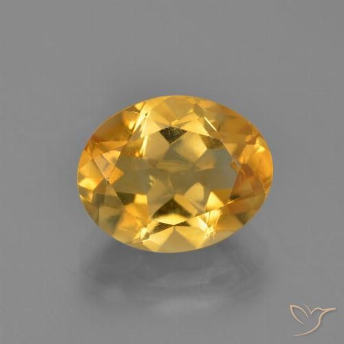 3.54ct 天然 深金橙色 黄水晶, 椭圆形, VVS-VS