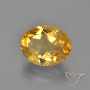 3.54克拉天然黄水晶，椭圆形，VVS-VS