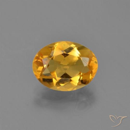 2.11ct 天然 深橙金 黄水晶, 椭圆形, VVS-VS