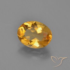 2.11克拉天然黄水晶，椭圆形，VVS-VS