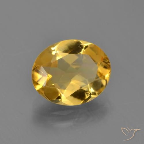 2.76克拉天然黄水晶，椭圆形，VVS-VS