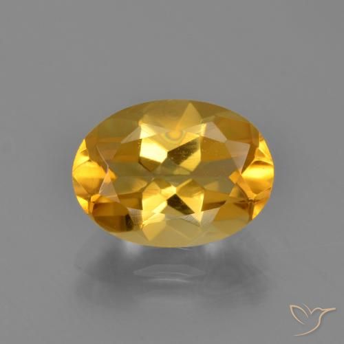 3.05ct 天然 深金色 黄水晶, 椭圆形, VVS-VS