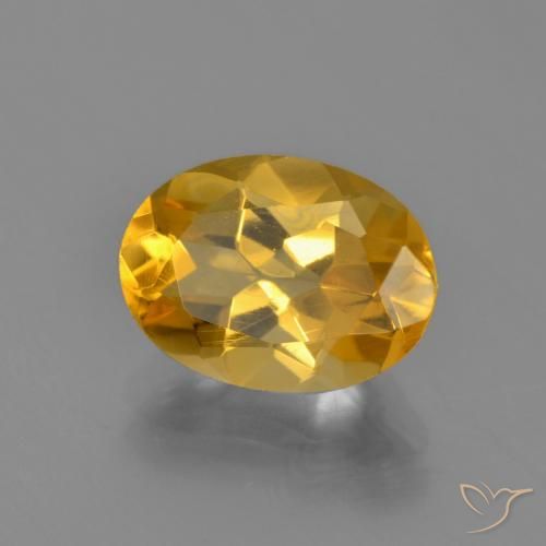 3.05克拉天然黄水晶，椭圆形，VVS-VS