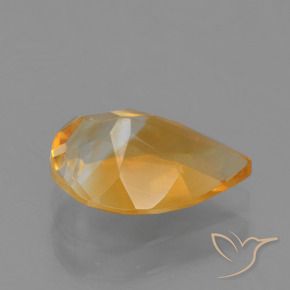1.60克拉天然黄水晶，梨形，VVS-VS