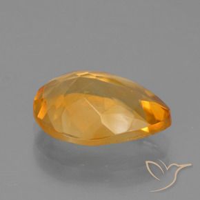 2.76克拉天然黄水晶，梨形，VVS-VS