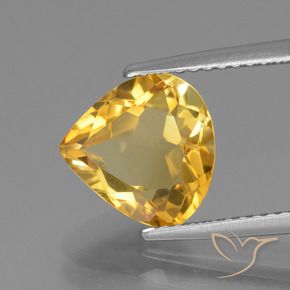 2.40克拉天然黄水晶，梨形，VVS-VS