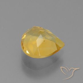 2.40克拉天然黄水晶，梨形，VVS-VS