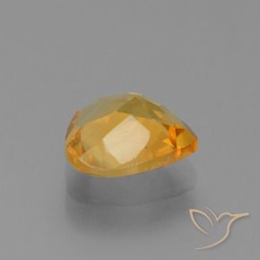2.16克拉天然黄水晶，梨形，VVS-VS