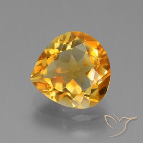 2.84克拉天然黄水晶，梨形，VVS-VS