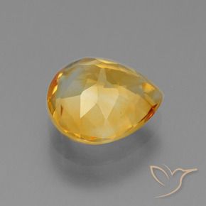 2.84克拉天然黄水晶，梨形，VVS-VS