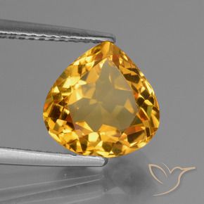 3.27克拉天然黄水晶，梨形，VVS-VS