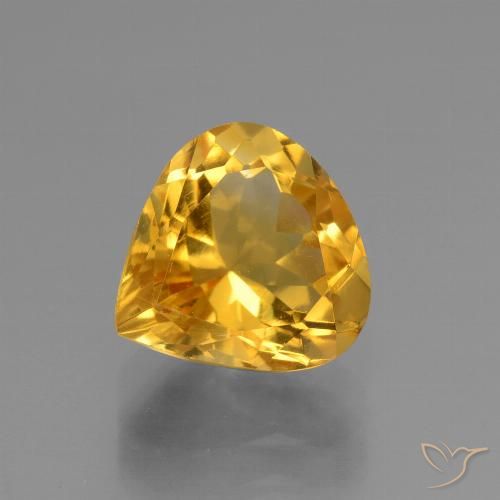 2.83ct 天然 金橙色 黄水晶, 梨形, VVS-VS