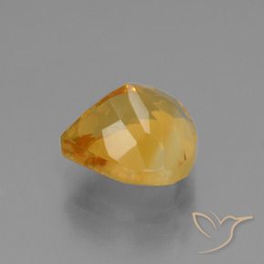 2.83克拉天然黄水晶，梨形，VVS-VS