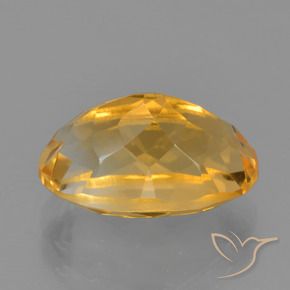 3.72克拉天然黄水晶，椭圆形，VVS-VS