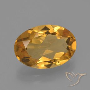 2.51克拉天然黄水晶，椭圆形，VVS-VS