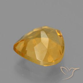 1.80克拉天然黄水晶，梨形，VVS-VS