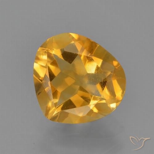 1.33ct 天然 橙金 黄水晶, 梨形, VVS-VS