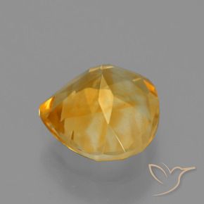 1.33克拉天然黄水晶，梨形，VVS-VS