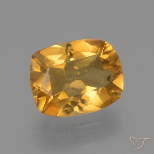 1.54ct 天然 深橙金 黄水晶, 软垫, VVS-VS
