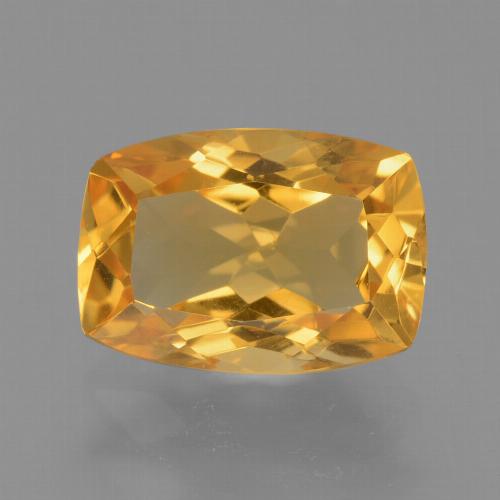 2.81克拉天然金色黄水晶，垫形剪裁，10.6×7.4毫米，VVS-VS