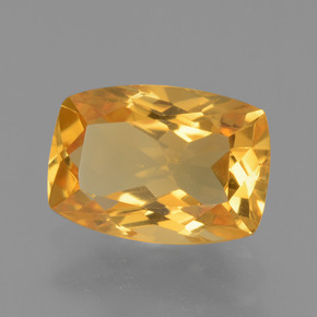 2.81克拉天然金色黄水晶，垫形剪裁，10.6×7.4毫米，VVS-VS