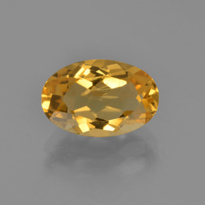 2.61克拉天然黄金色黄水晶，椭圆形切割，11×7.2毫米，VVS-VS