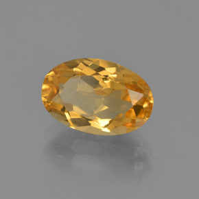 2.61克拉天然黄金色黄水晶，椭圆形切割，11×7.2毫米，VVS-VS