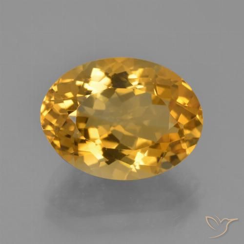 4.75ct 天然 中浅橙金 黄水晶, 椭圆形, VVS-VS