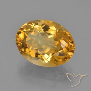 4.75克拉天然黄水晶，椭圆形，VVS-VS