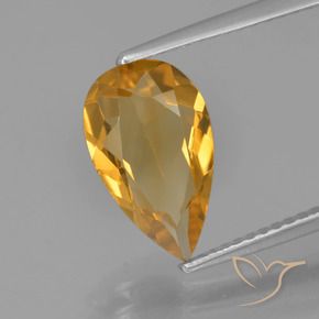 1.97克拉天然黄水晶，梨形，VVS-VS
